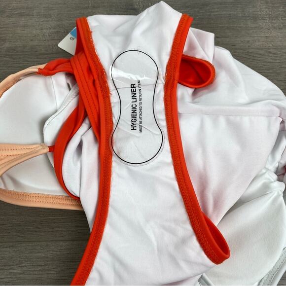 Cupshe Orange Colorblock One Piece Swimsuit Sz.S NWT - Picture 11 of 14